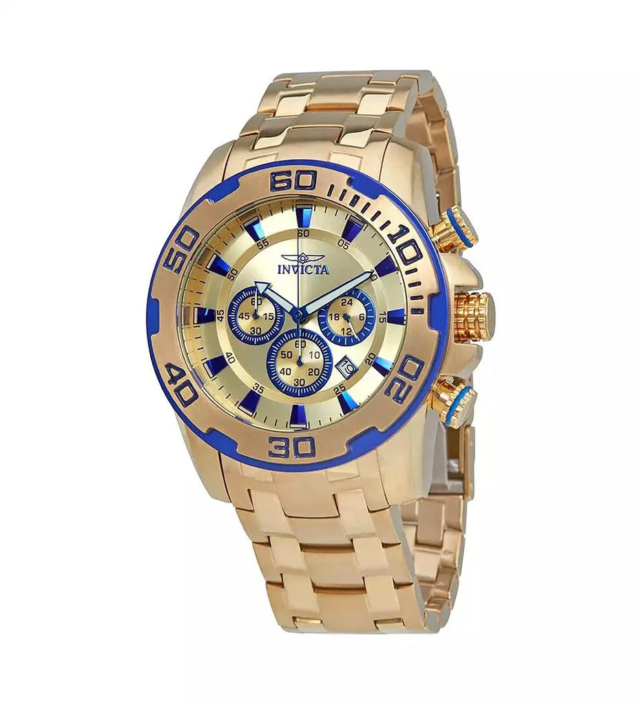 Invicta Men's 22320 Pro Diver Quartz Chronograph Gold Dial Watch 1