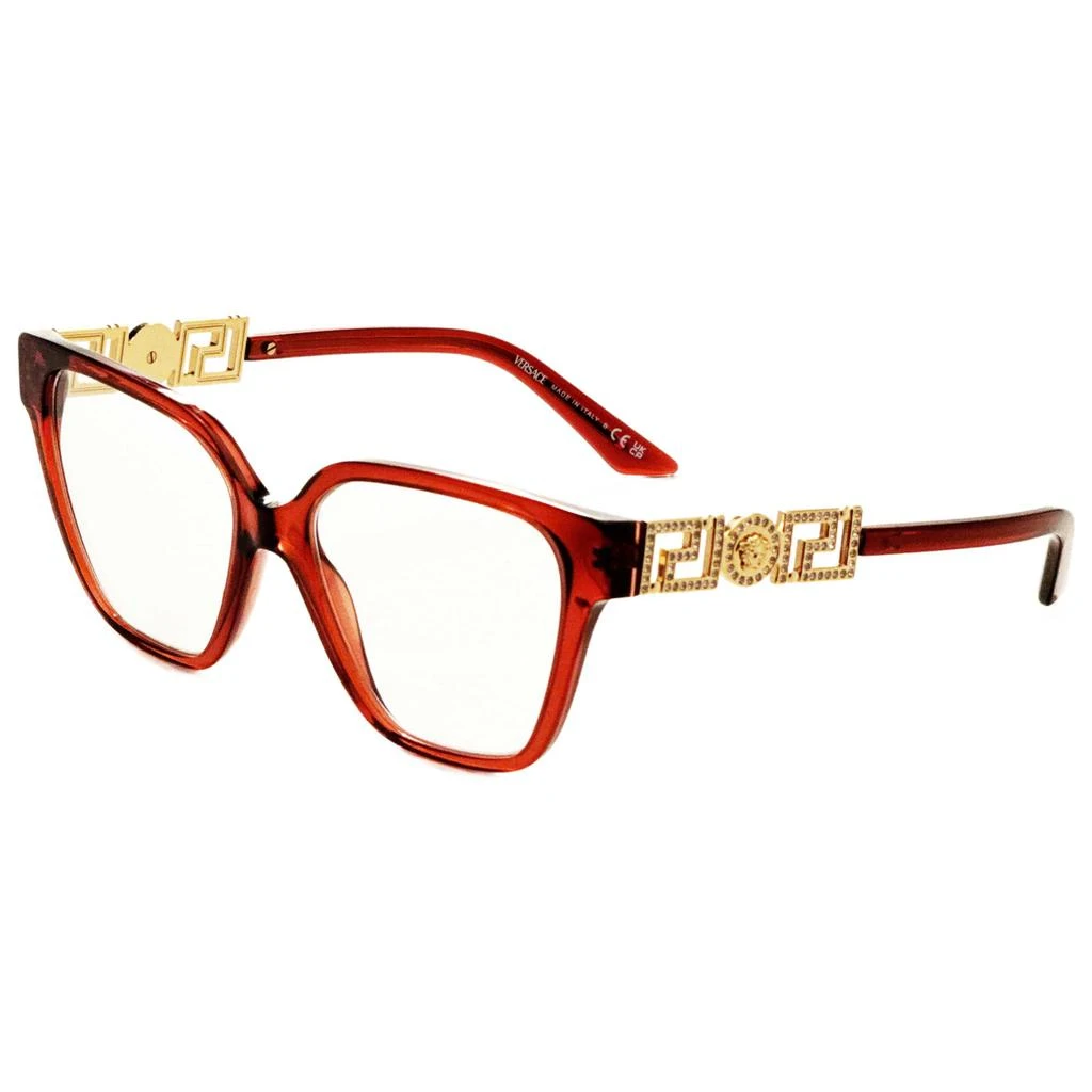 Versace EYEGLASSES VE3358B-5476-54 New with case Versace VE3358B Optical Frame 5476 Transparent Red - eye-oo.com main image 4