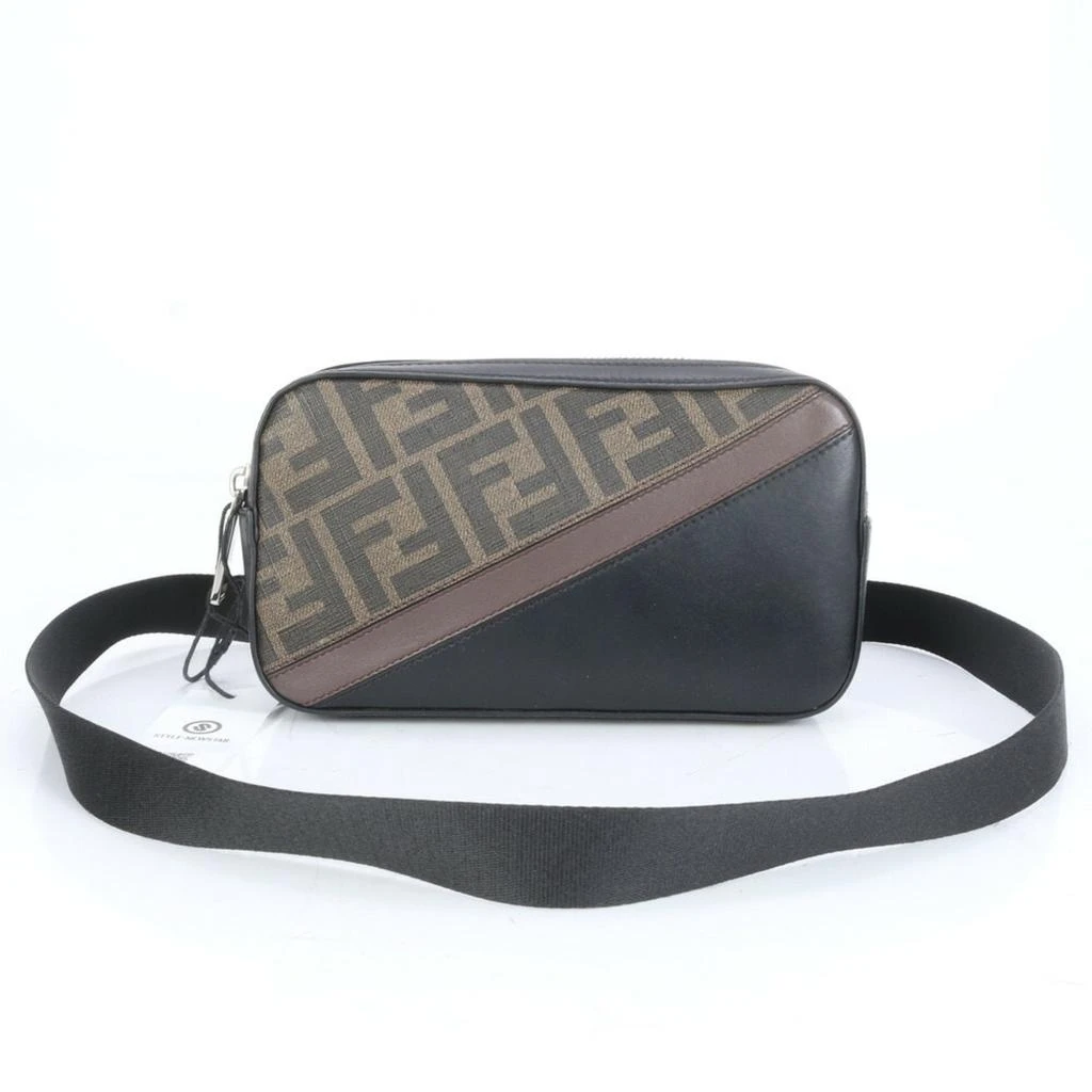 Fendi Leather Coated Canvas Shoulder Bag (Pre-Owned) 1