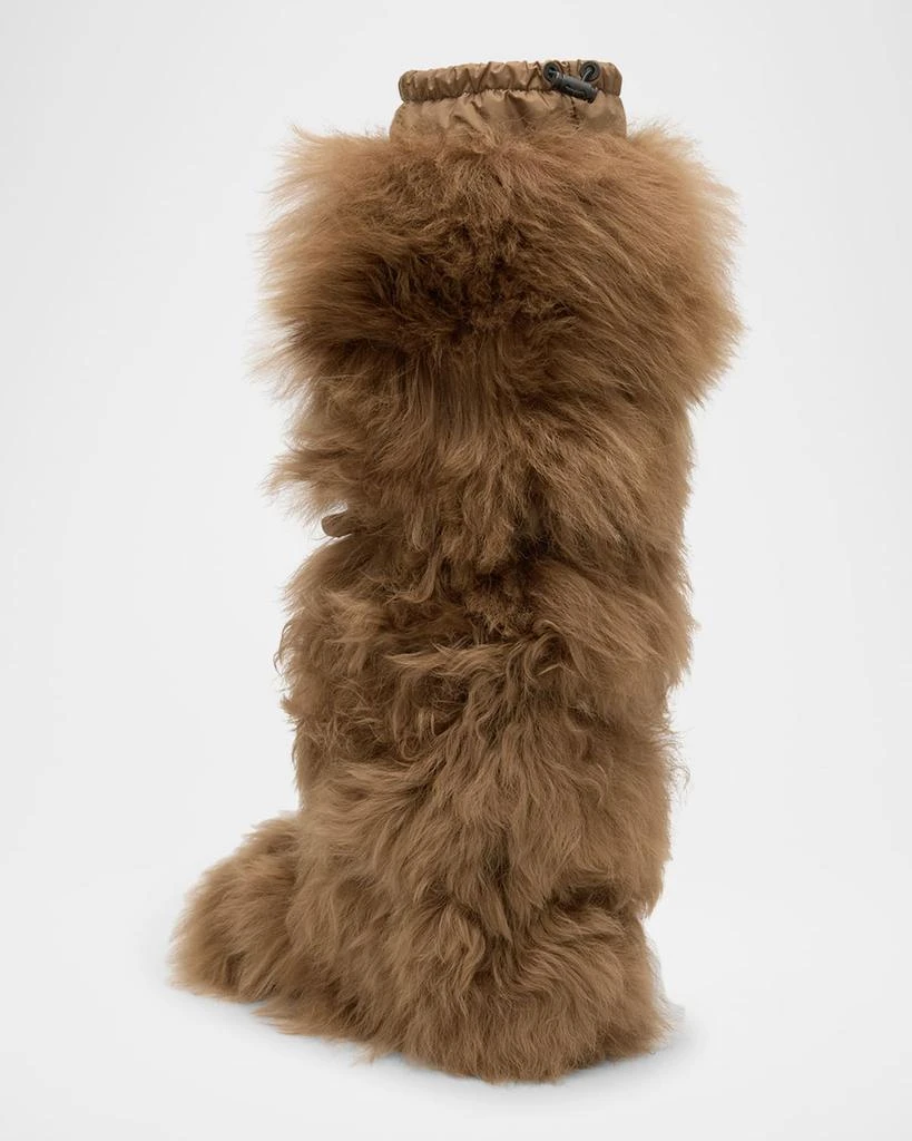 Moncler Gaia Shaggy Shearling Tall Snow Boots 4