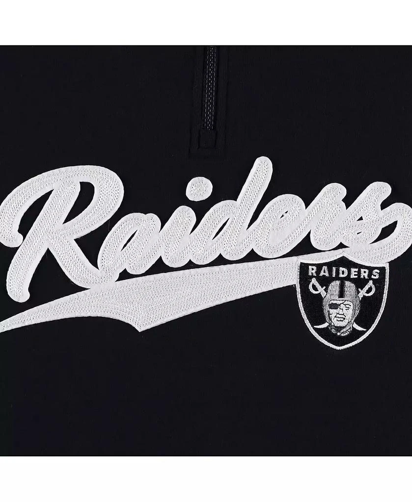 Tommy Hilfiger Men's Black, Silver Las Vegas Raiders Aiden Quarter-Zip Top 3