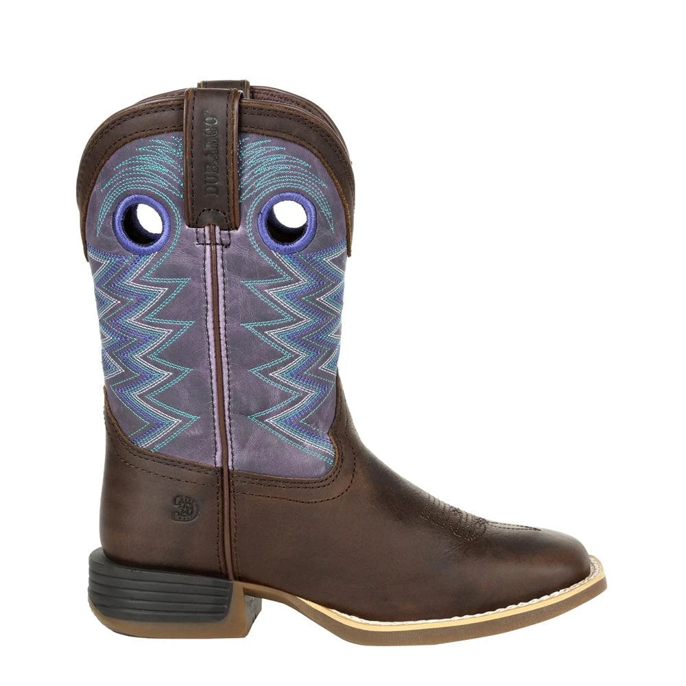 Durango Lil' Rebel Pro Amethyst Square Toe Cowboy Boots (Big Kid)