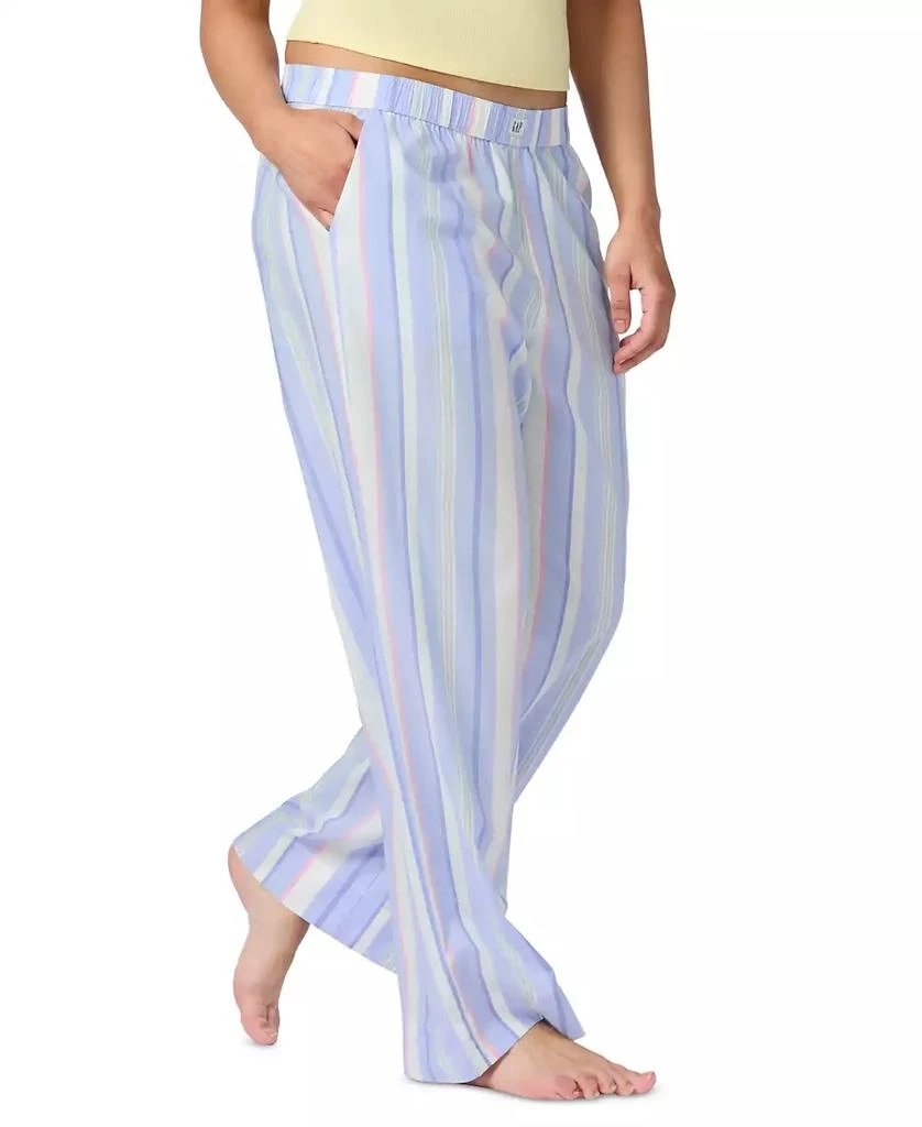 GAP Women's Striped Poplin Pajama Pants, Exclusively at Macy's 3