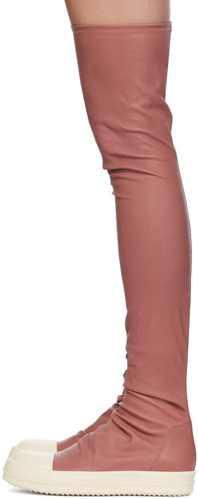 Rick Owens Pink Porterville Rider Stocking Tall Boots 3