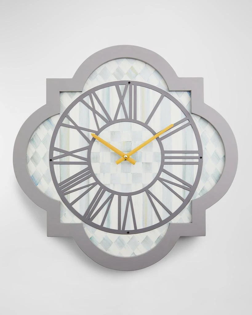 MacKenzie-Childs Sterling Check Tile Wall Clock 1