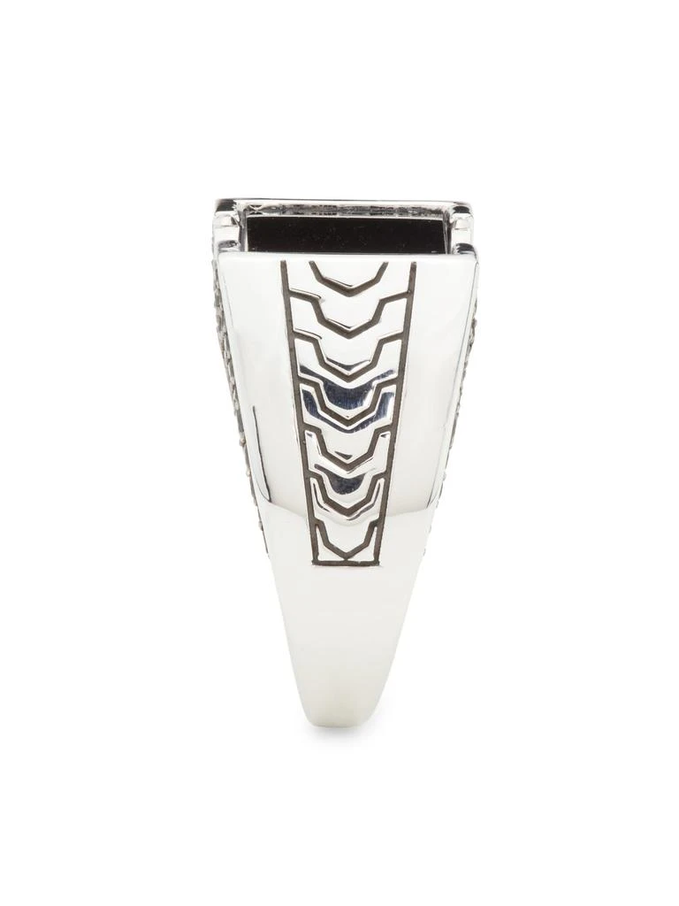 Effy Sterling Silver 
3.37 TCW Onyx 
Black Spinel Signet Ring 4