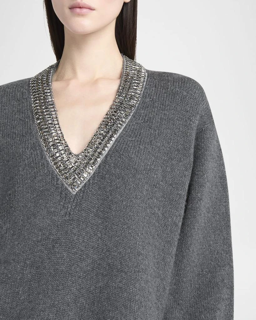Tom Ford Embellished V-Neck Cashmere Sweater 5
