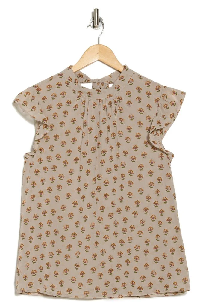 DR2 by Daniel Rainn Floral Print Flutter Sleeve Blouse 3