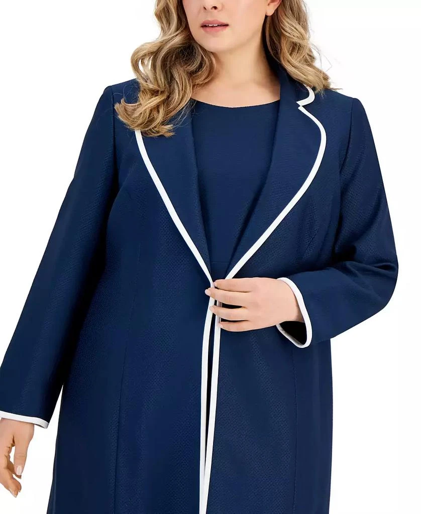 Le Suit Plus Size Jacquard Sheath Dress Suit 4