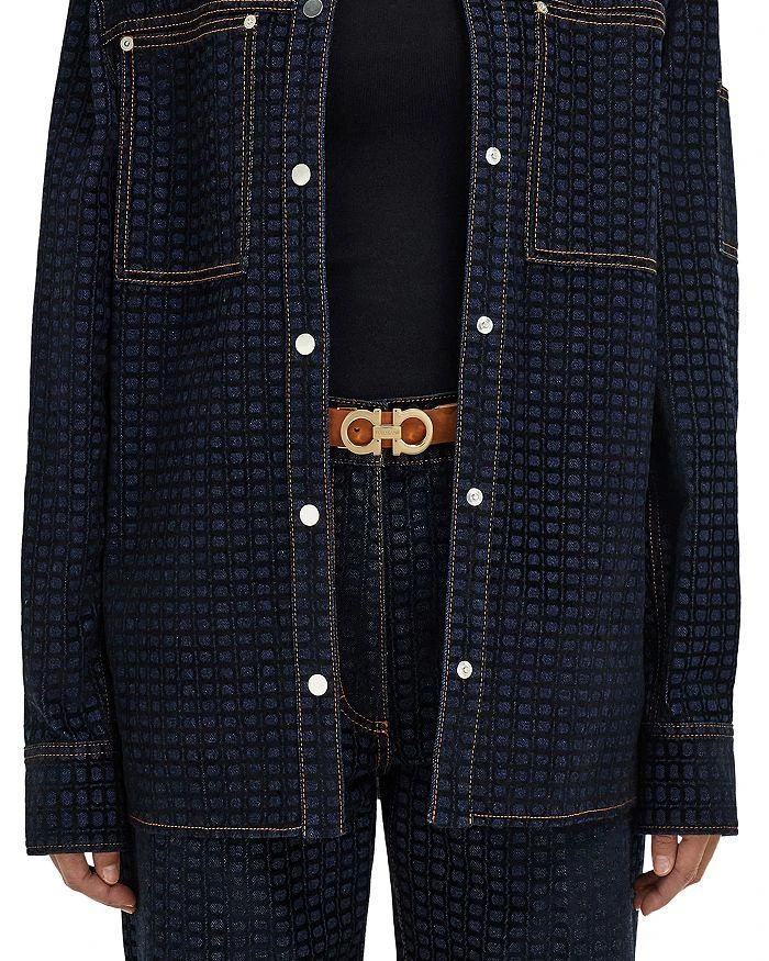 Salvatore Ferragamo Women's Donna Gancini Nubuck Belt 2