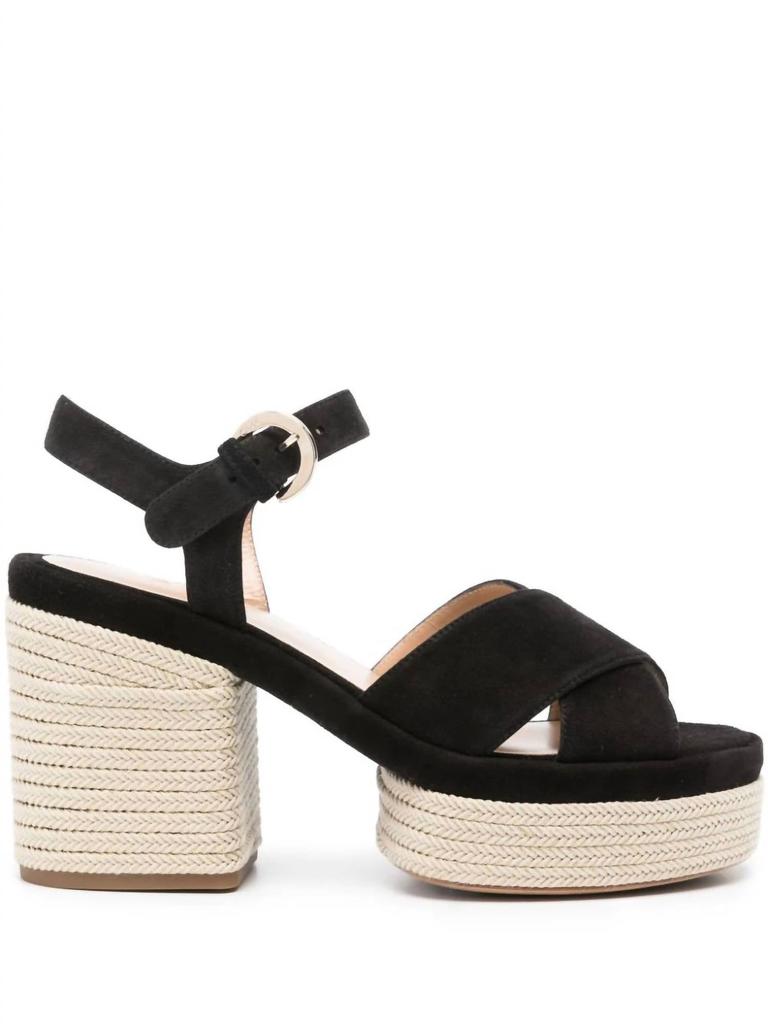 Chloe Women's Odina Platform Sandals In Black/gold