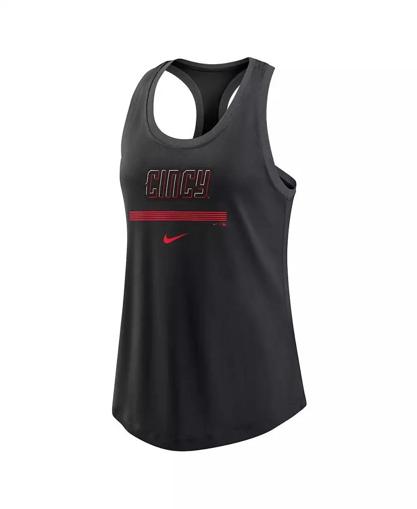 NIKE Women's Black Cincinnati Reds 2023 City Connect Racerback Tank Top 2