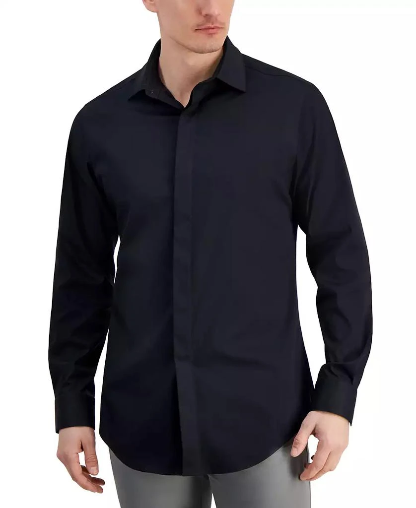 Alfani Men's Covered Placket Tuxedo Shirt, Regular & Slim Fit 1