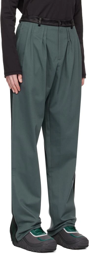 Kiko Kostadinov Green Ugo Side Trousers 2