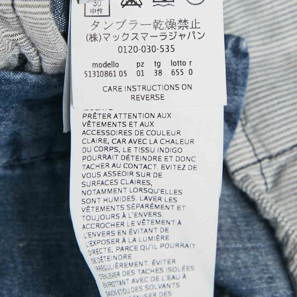 Weekend Max Mara Weekend Max Mara Blue Chambray Wide-Leg Trousers S 6