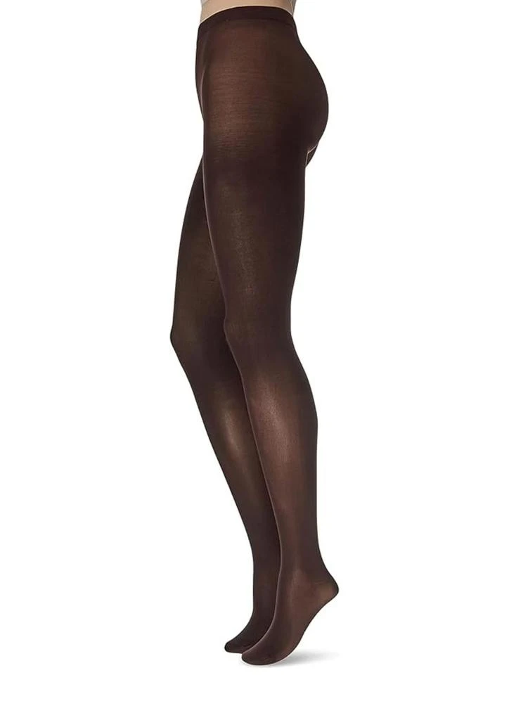 Hue Women's Opaque Sheer To Waist Tight In Espresso 1
