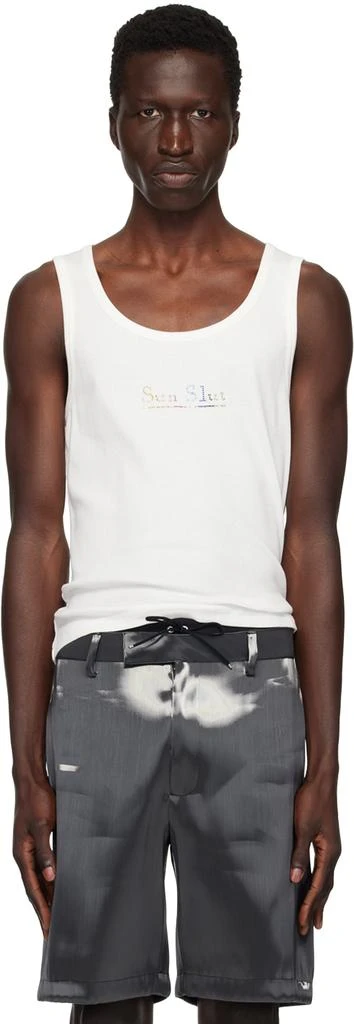 Ludovic de Saint Sernin White 'Sun Slut' Tank Top 1