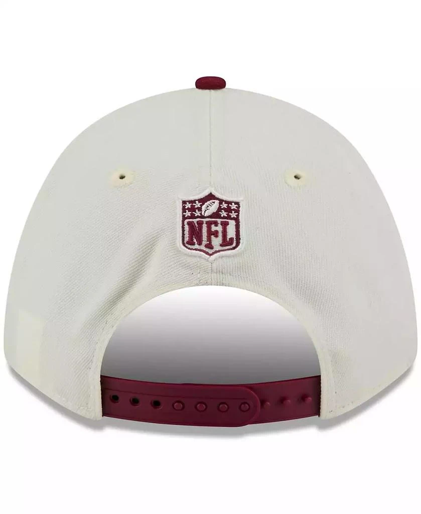 New Era Men's Cream/Burgundy Washington Commanders 2025 NFL Draft 9FORTY A-Frame M-Crown Adjustable Hat 4