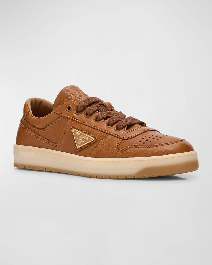 Prada Men's Downtown Napa Leather Low-Top Sneakers 2