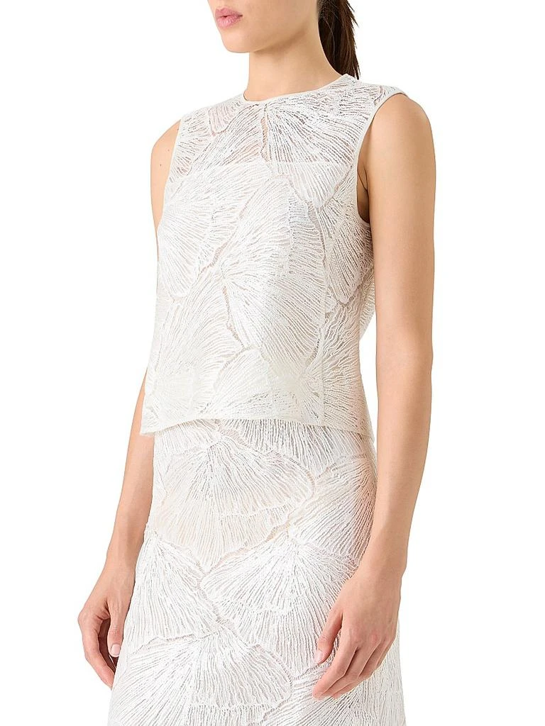 Akris Lacquered Fan Lace Top 4