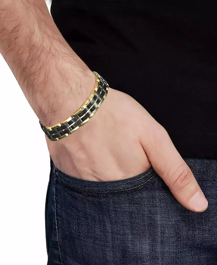 Blackjack Men's Watch Link Bracelet in Blue and Black Ion-Plated Stainless Steel 2