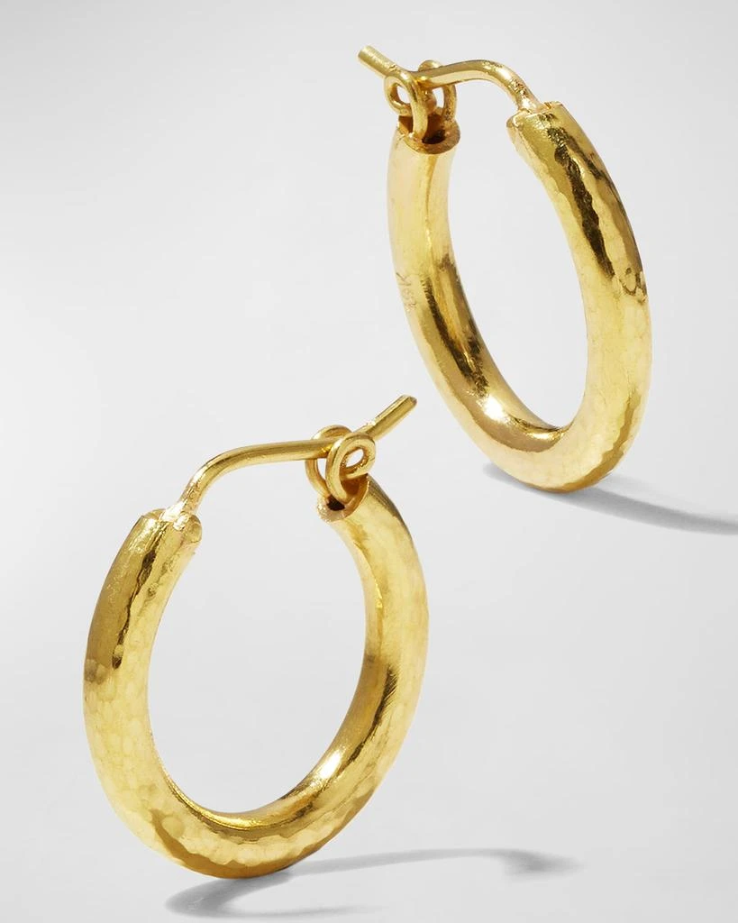 Elizabeth Locke 19K Yellow Gold Hoop Earrings