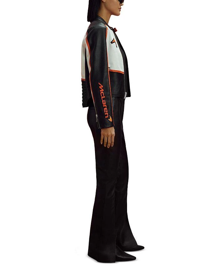 REISS x McLaren Racing Peak Leather Biker Jacket 6