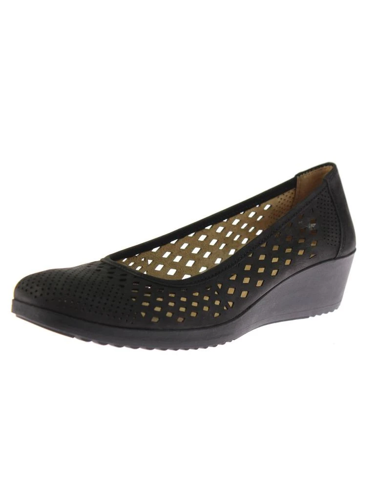 Naturalizer Brelynn Womens Leather Cutout Wedge Heels 1