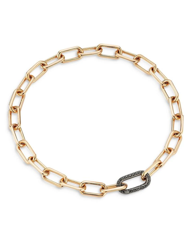 Walters Faith Men's 18K Black & Rose Gold Diamond Clasp Chain Link Bracelet 1