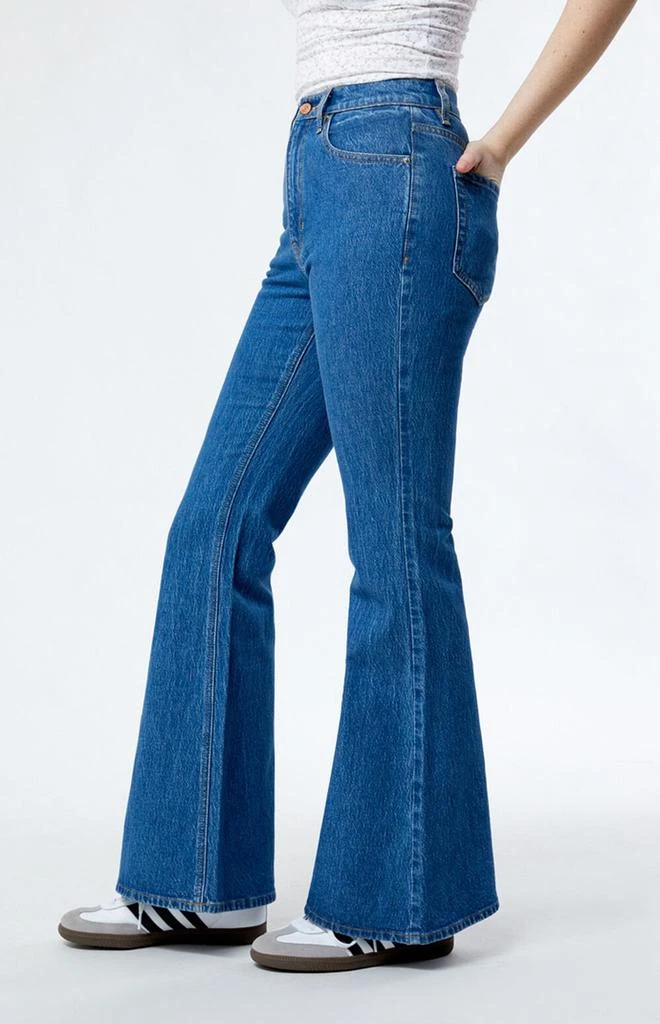 PacSun Eco Stretch Dark Indigo High Waisted Flare Jeans 3