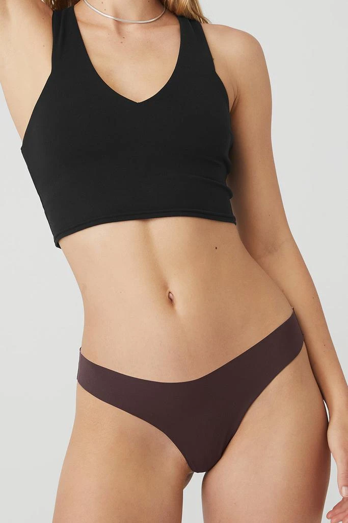 Alo Airbrush Invisible Thong - Raisin 4