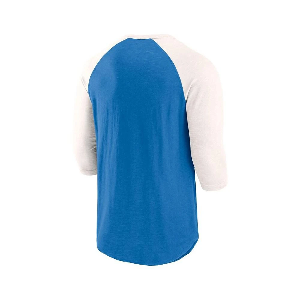 Fanatics Men's Royal/Cream New York Mets Historical Win 3/4-Sleeve Henley T-Shirt 2