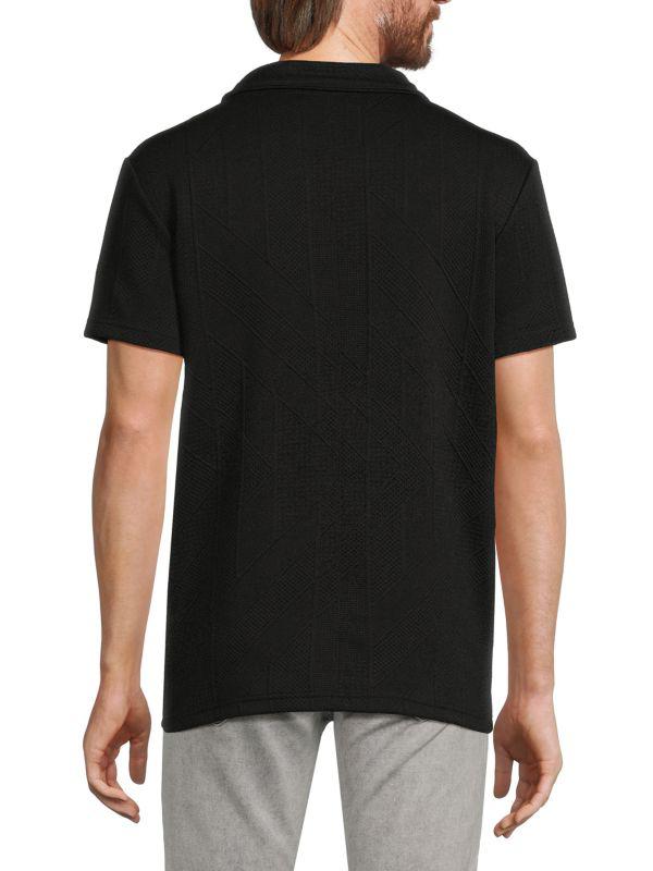American Stitch Textured Zip Polo