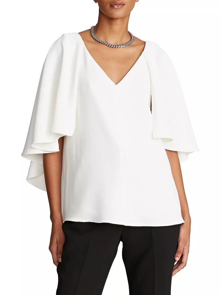 Halston Marah Cape-Sleeve Top 3