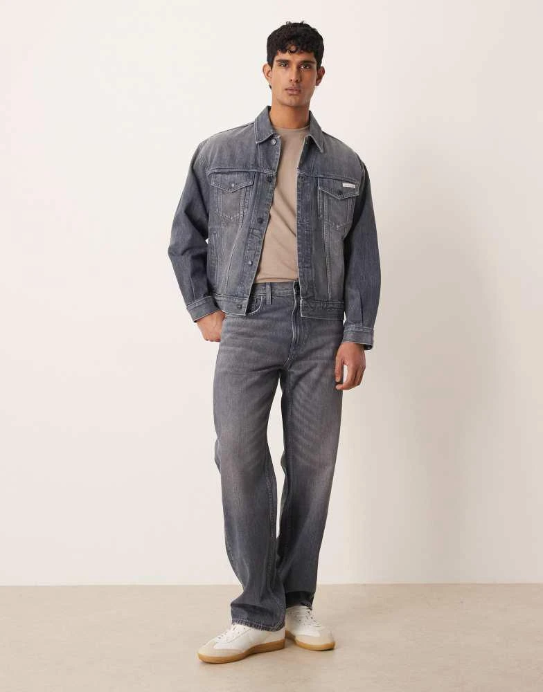 Calvin Klein Calvin Klein Jeans trucker denim jacket co-ord in dark wash blue 2