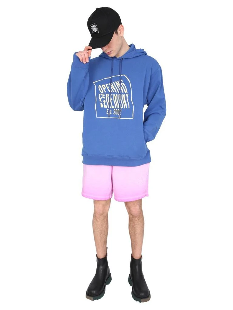 Opening Ceremony Opening Ceremony Warped Logo Printed Hoodie 3