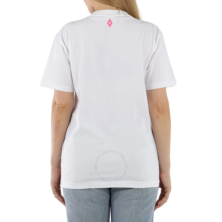 Marcelo Burlon Ladies "He Never Cared" Slogan T-Shirt 2