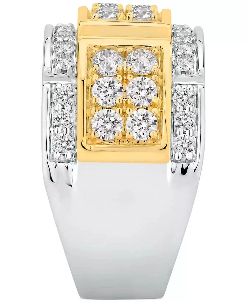 Macy's Men's Diamond Ring (2 ct. t.w.) in Two-Tone 10k Gold & White Gold 2