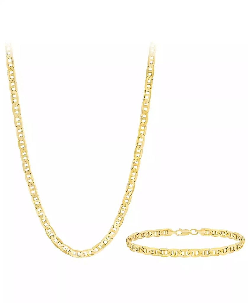 Macy's Men's Solid Mariner Link, 22" Chain Necklace (5-5/8mm) in 10k Gold 5