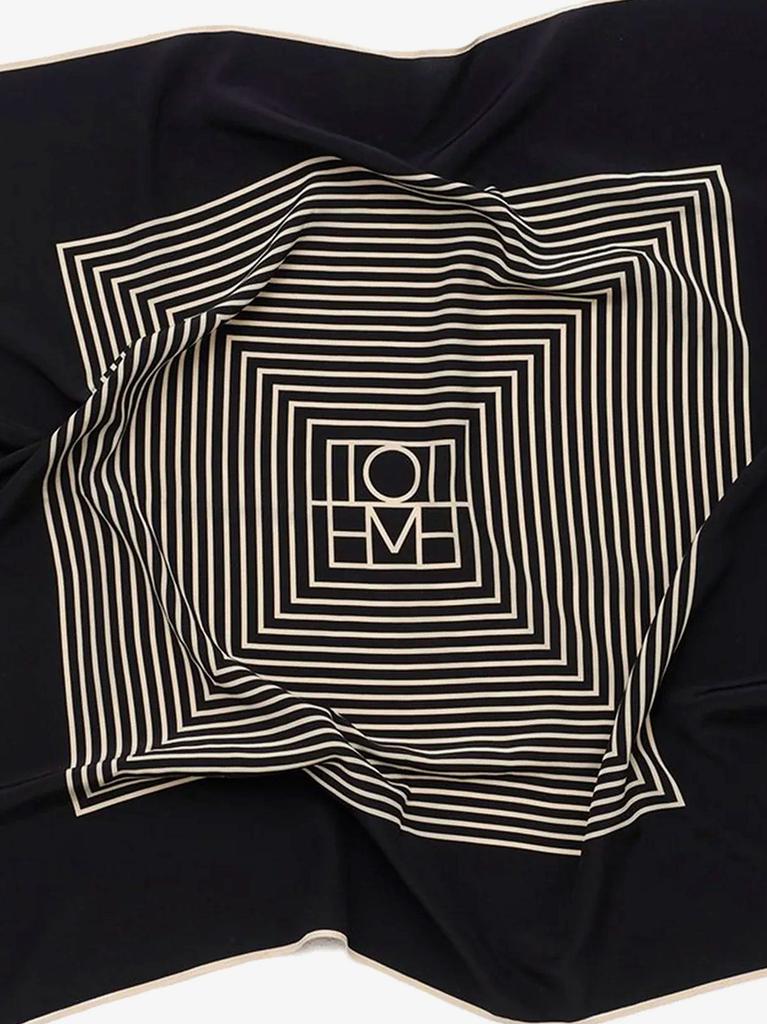 Totême Silk foulard with Centered Monogram print