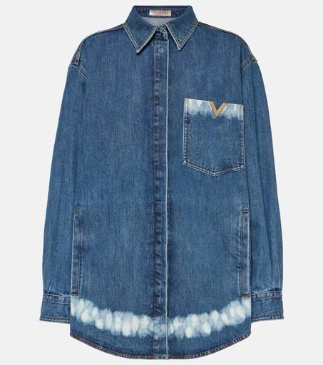 Valentino VGold distressed denim shirt 1