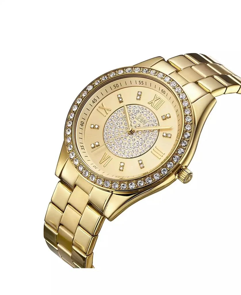 Jbw Women's Mondrian Jewelry Set Diamond (1/6 ct.t.w.) 18k Gold Plated Stainless Steel Watch 3