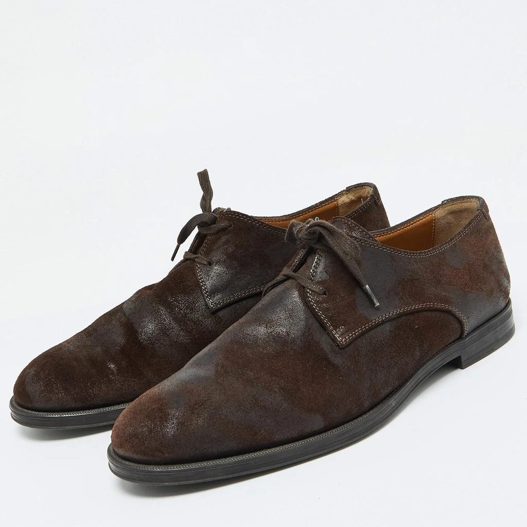 Jimmy Choo Jimmy Choo Dark Brown Suede Lace up Derby Size 41.5 2