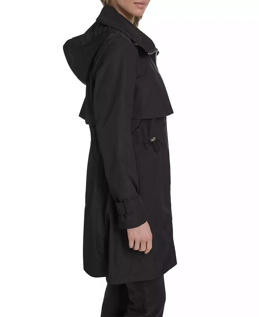 Cole Haan Signature Women
s Zip Up Trench Coat With Stow Away Hood 2