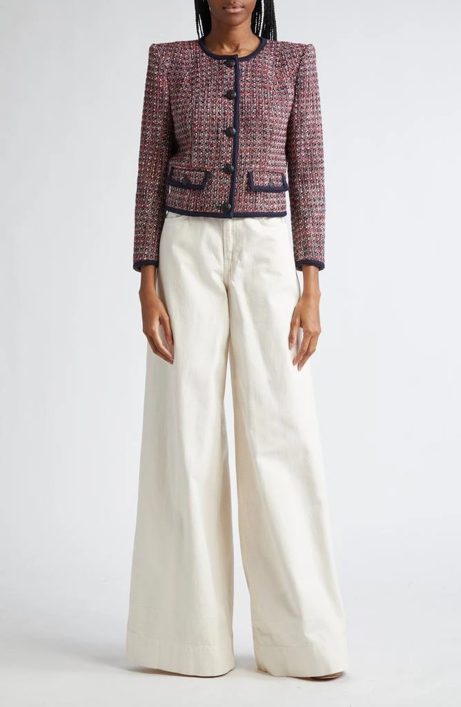 VERONICA BEARD Ceres Metallic Cotton Blend Tweed Jacket 2