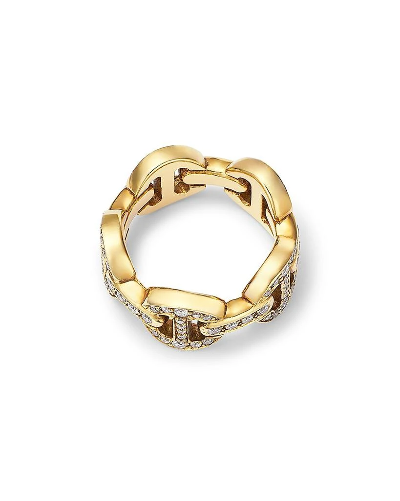 Hoorsenbuhs 18K Yellow Gold Heritage Diamond Tri Link Ring 3