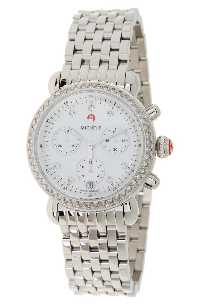 Michele Women's Diamond Accent Stainless CSX36 Watch, 36mm - 0.62ctw 1