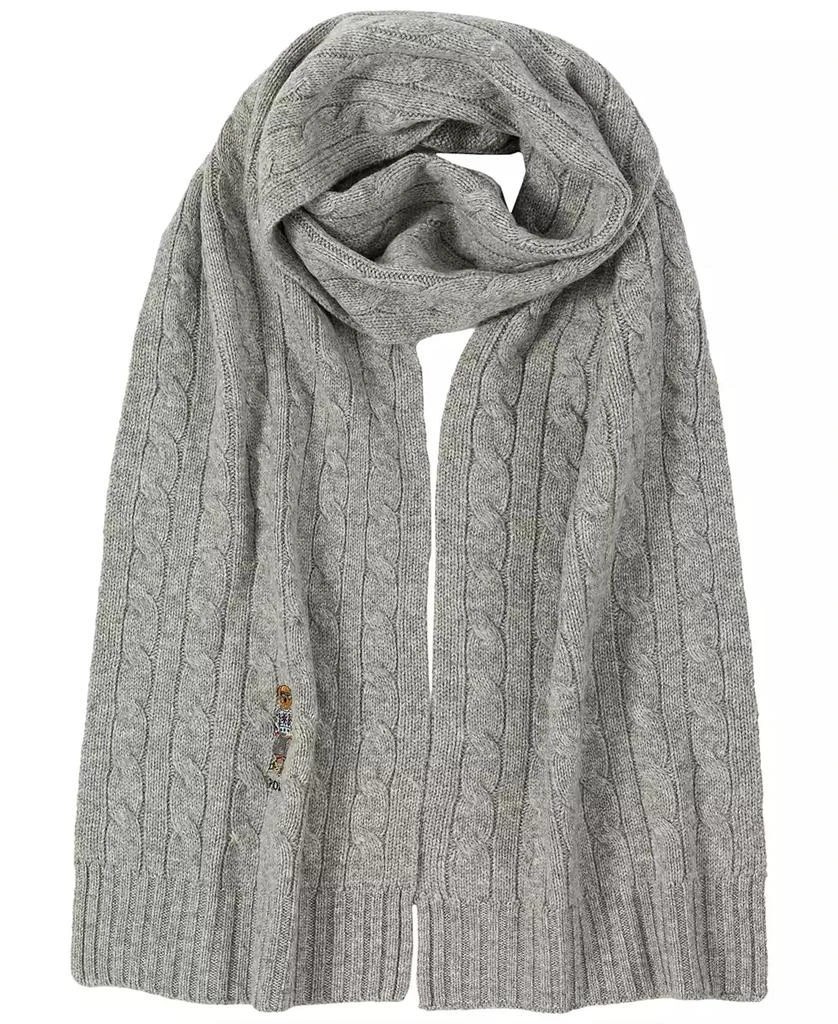 Ralph Lauren Men's holiday Bear Cable Scarf 1