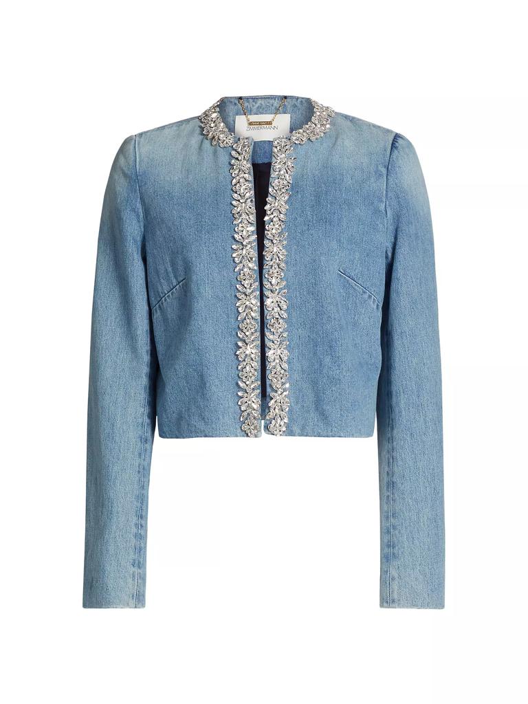 Zimmermann Raie cropped denim jacket 4 - Jackets - Free