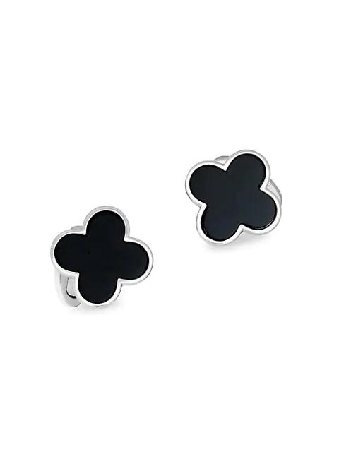 Jan Leslie Onyx Clover Cufflinks
